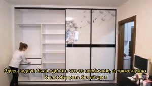 Шкаф-купе с фотопечатью в спальню| Шкаф с холодильником