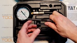 YATO Измеритель давления компрессии в дизельных двигателях, 16 пр, max 70 bar, YT-7307