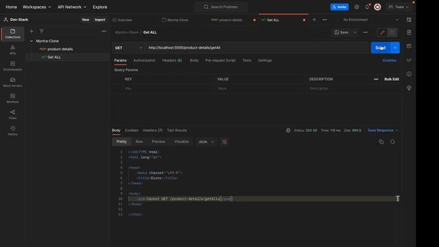 NodeJS -  Get all product details api creation || Serving static files in Express || Myntra clone#2