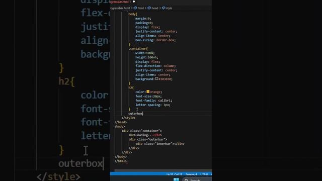 How to create Progress Bar in CSS. #html #css #progressbar