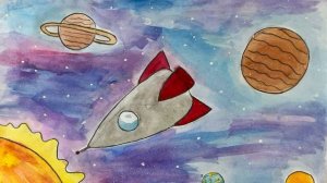 День космонавтики. Дети рисуют космос.