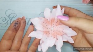 Лилия из фоамирана без молда и утюга , изделия своими руками,  Яна Чорней