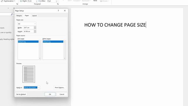 How to Change Page Size on Microsoft Word A4, A3 etc смотреть онлайн