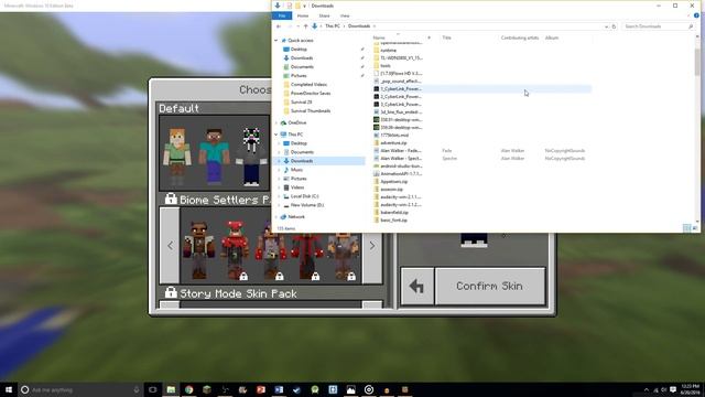 How to get Custom Skins in Minecraft Windows 10 Edition! смотреть онлайн