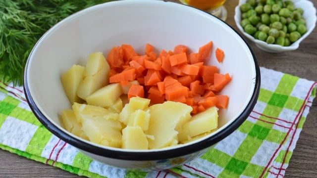 Винегрет с фасолью и горошком