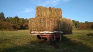 Грузим сено рулоны 2 часть