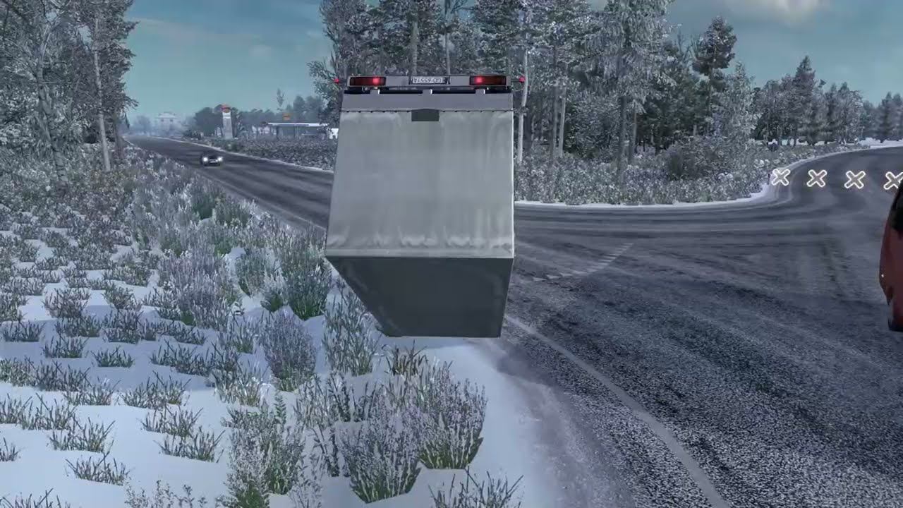 [ETS 2] Cars, Trucks and Tesla Cybertruck_Winter Crush On a RusMap Trucking смотреть онлайн