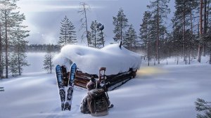 СПРЯТАННАЯ ИЗБУШКА. ОДИНОЧНЫЙ ПОХОД К ТАЁЖНОЙ ИЗБЕ. НАХОДКА В КАРЕЛЬСКОМ ЛЕСУ. ПОХОД НА ЛЫЖАХ В ЛЕС