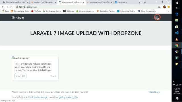 HOW TO CREATE LARAVEL 7 MULTIPLE & SINGLE IMAGE UPLOAD WITH DROPZONE STEP BY STEP  FREE SOURCE CODE
