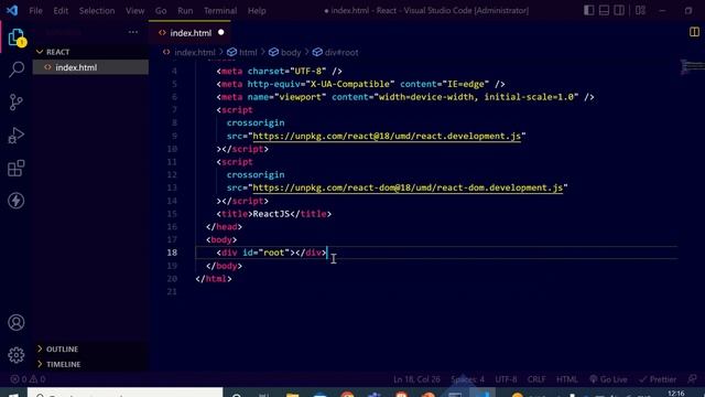 How to create your first Element In React JS |  ReactJs Tutorial | React Js Basics