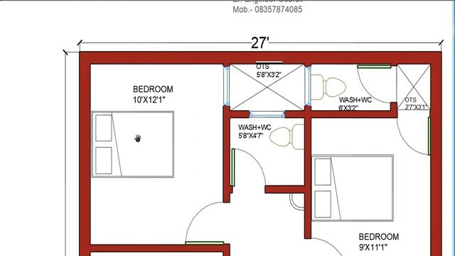 27 x 36 house design | 27 by 36 house plan | 27 by 36 ka naksha | 27*36 house plan east facing смотреть онлайн