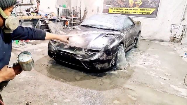 Техника мраморирования при покраске авто путём использования укрывного материала. смотреть онлайн