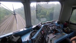 Из кабины машиниста поезда. Каменец Зомбковицкий-Добошовице