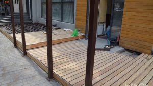 Монтаж террасной доски! Металлоконструкция под террасную доску.