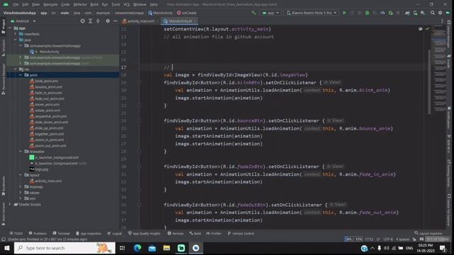 How to Implement View Animation(Zoom, Fade, Slide, Rotate, Move) in Android Studio Kotlin