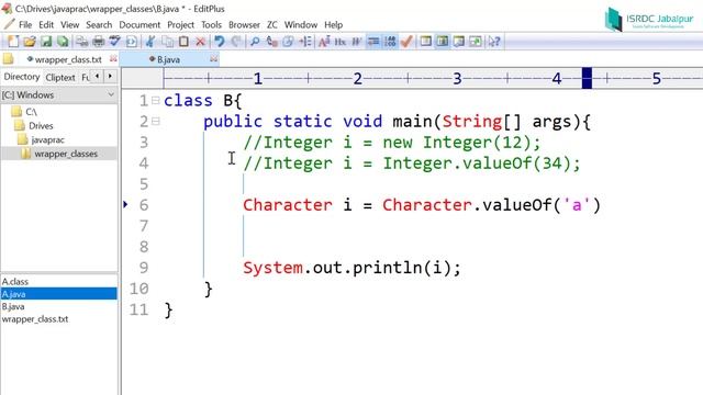 WRAPPER CLASSES in JAVA ~ #5 (valueOf primitive parameter method)
