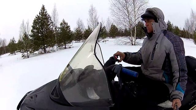 Охота на снегоходе Тайга, снятие капканов. смотреть онлайн