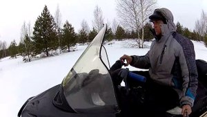 Охота на снегоходе Тайга, снятие капканов.