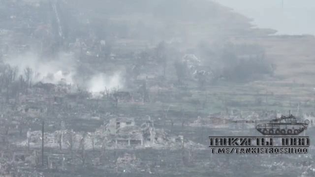 Работа 30мм пушки по позициям противника в Марьинке/Shooting of the 30mm in Maryinka