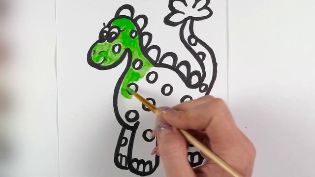 Веселий Динозавр Малювання та розмальовка #52 смотреть онлайн