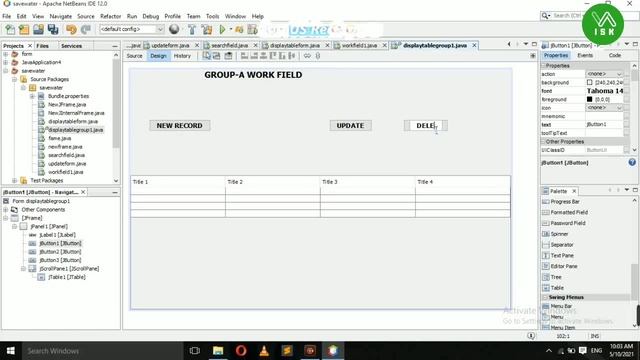How to create table in jframe in hindi \java netbeans \hindi\# part-5 смотреть онлайн