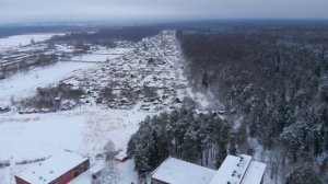 Поселок Рыбное (Московская область) с высоты птичьего полета / Поселок Рыбное с дрона