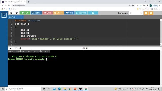 Simple C program to add 2 numbers #integer #variable #value #number #printf #scanf #main #function смотреть онлайн