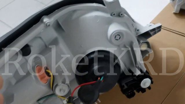 Фары land cruiser prado 120 02-09г LED Mercedes style