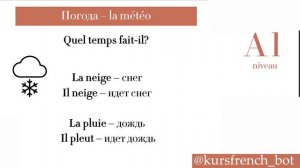 Погода. Французский язык. Обучение. Урок.