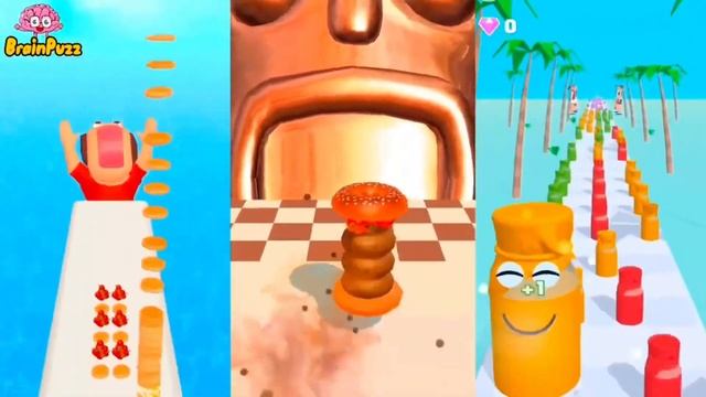 Sandwich Runner BEST FUNNY MOBILE GAMES All Levels Gameplay android, ios смотреть онлайн