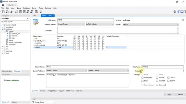 MySQL Workbench 8.0 CE | Create And Alter Table
