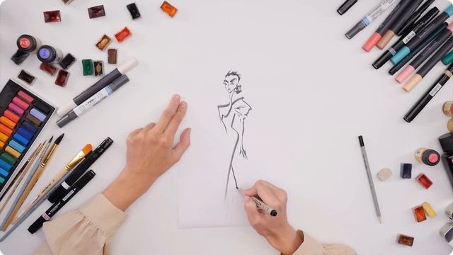 Урок "Обзор иллюстраций с показов и мероприятий художников" из курса «Fashion-скетчинг» (Skillbox)