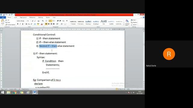 PL SQL Conditional Control Statement
