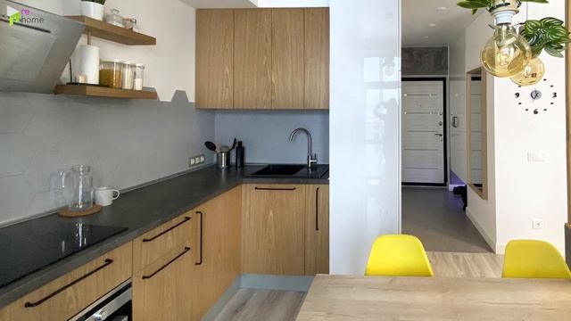 Обзор однокомнатной квартиры 37,6 м2. Дизайн интерьера в современном стиле. По домам. смотреть онлайн