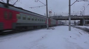 Электропоезд ЭД4М-0347 (ТЧ-4) прибывает к пл. Новогиреево.