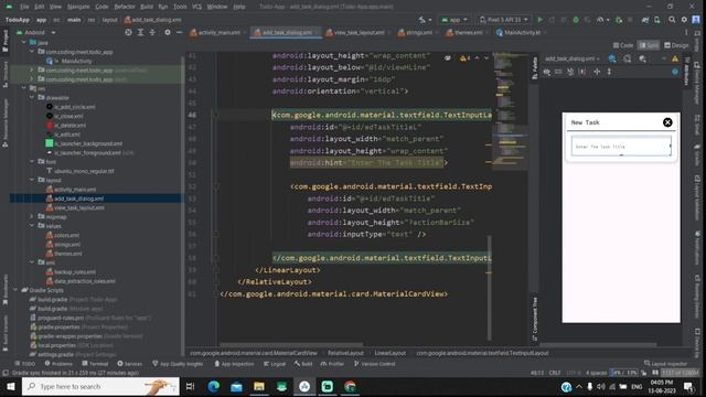 TODO/Note App - 1 | MVVM | Room DB | Design Insert, Update and View Dialog | Android Studio Kotlin