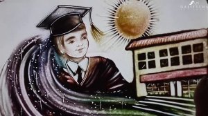 Цветная песочная анимация "С Юбилеем". Цветное песочное шоу