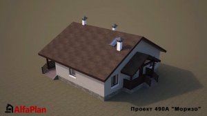 Эффектный мансардный дом - шале "Моризо" 490А, 125 м2 (3 спальни, сауна)