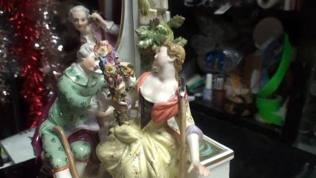 Большая групповая статуэтка Мейсен начало 19 века в супер состоянии на продажу. смотреть онлайн