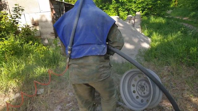 Работа компрессора ПКС 1,75 с пескоструйным соплом 5 мм. смотреть онлайн