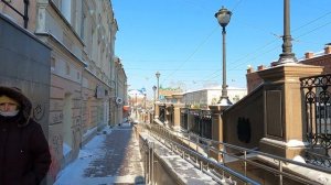 Прогулка пешком по Томску зимой. Проспект Ленина / Walk travel Tomsk / 4k