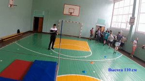 Прыжок в высоту способом "Перешагивание" (10 "А" класс).