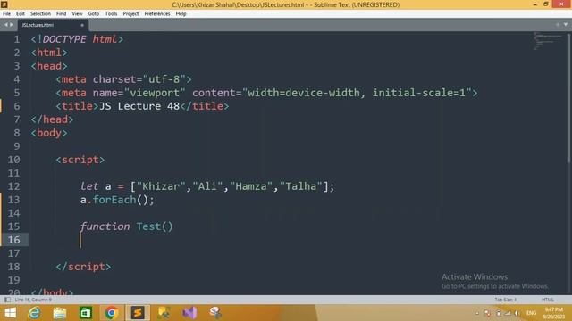 JavaScript forEach Loop | JavaScript Course in Urdu #48