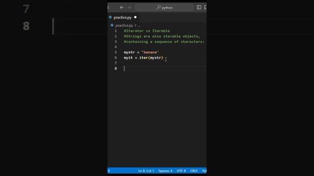 iterator vs iterable ??#python #pythonprogramming #coding #code #pythoncoding