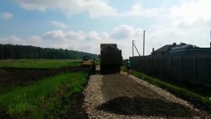 Как строят дороги в нашем коттеджном поселке.