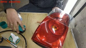 Как склеить разбитый стоп сигнал Suzuki