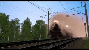 [Trainz 19] паровоз с грузовым поездом на перегоне Пикалёво I - Большой Двор