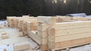 Сруб из лафета -Норвежская рубка