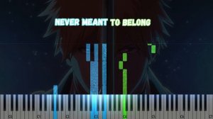 bleach OST | never meant to belong  piano tutorial #pianotutorial