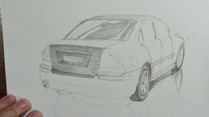 Как нарисовать машину - Volvo s60